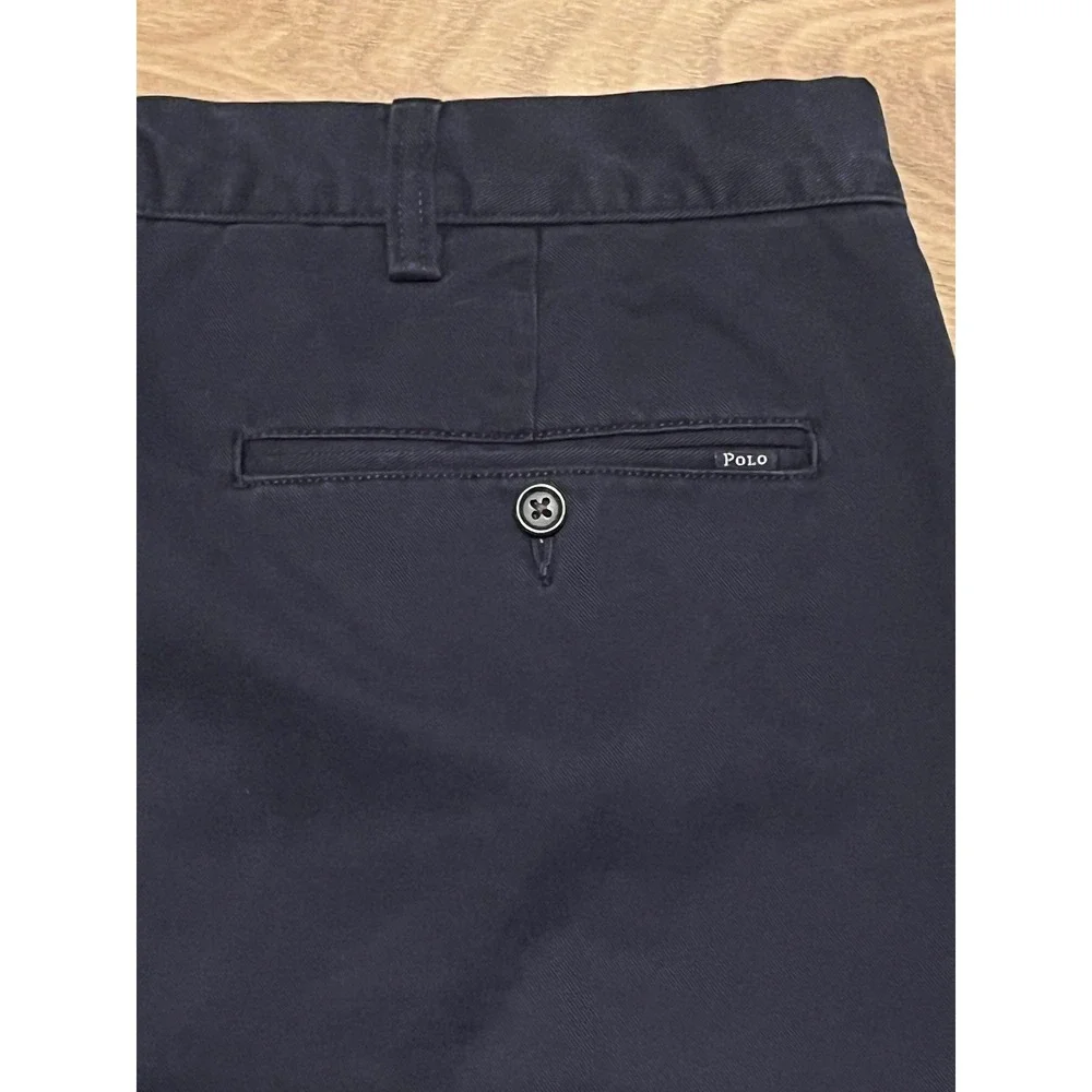 Polo Ralph Lauren Chino Shorts Mens 40T Navy Classic Preppy Flat Front Cotton
